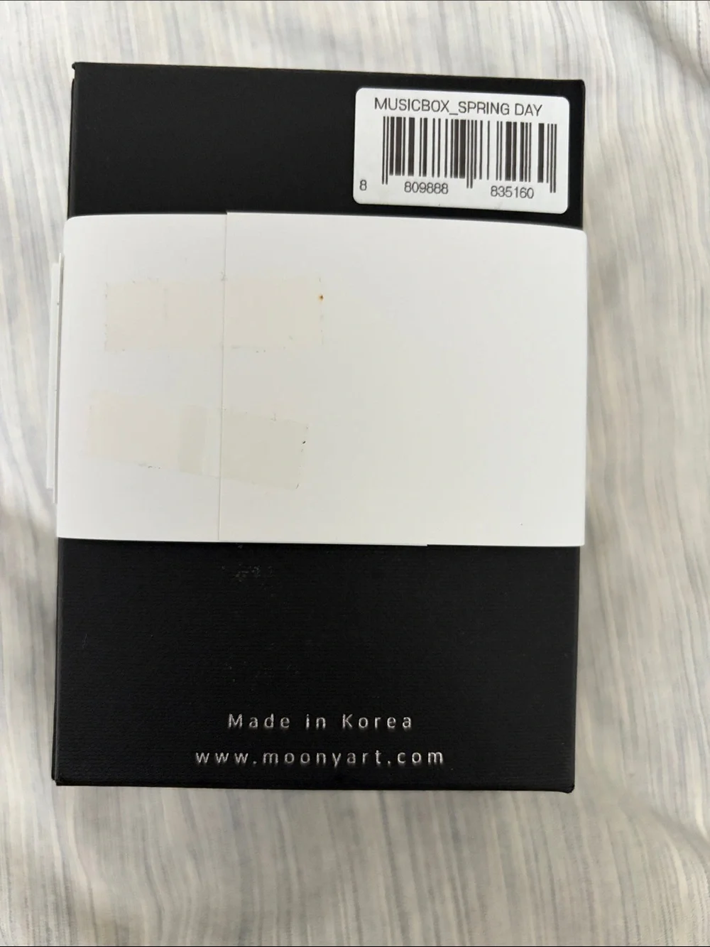 BTS- Spring Day music HKStudio Moony Music Box — Black with Blue Accent